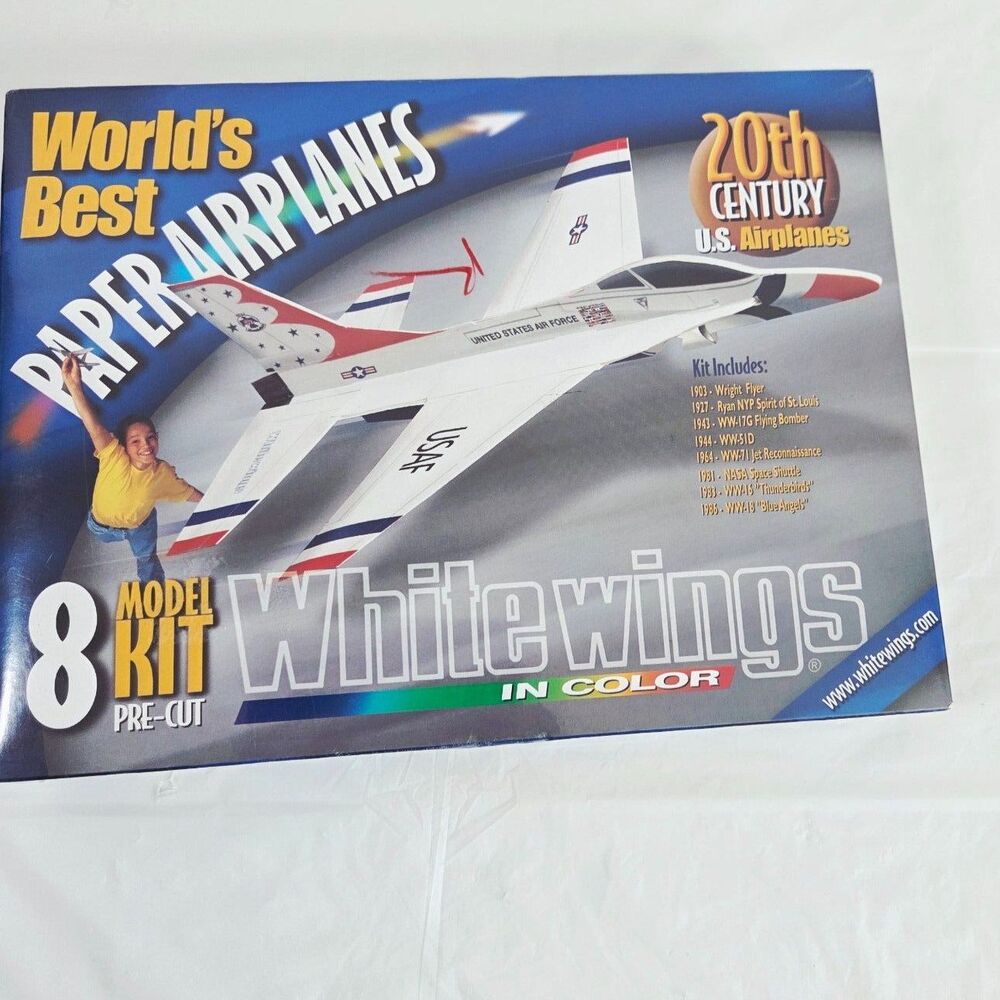 Vintage Whitewings World's Best Paper Airplanes 20th Century U.S. 8 Model Kit